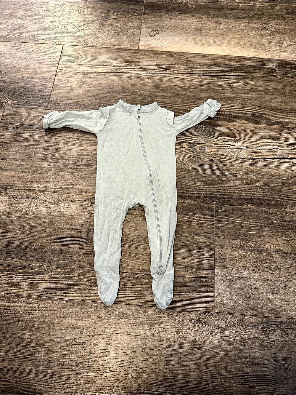 Kyte BABY Bamboo Zippered Footie Gray Footed One-Piece